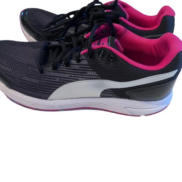Puma Sequence Black  Hot Pink Running Shoes Sneakers size 9 - Picture 3 of 8